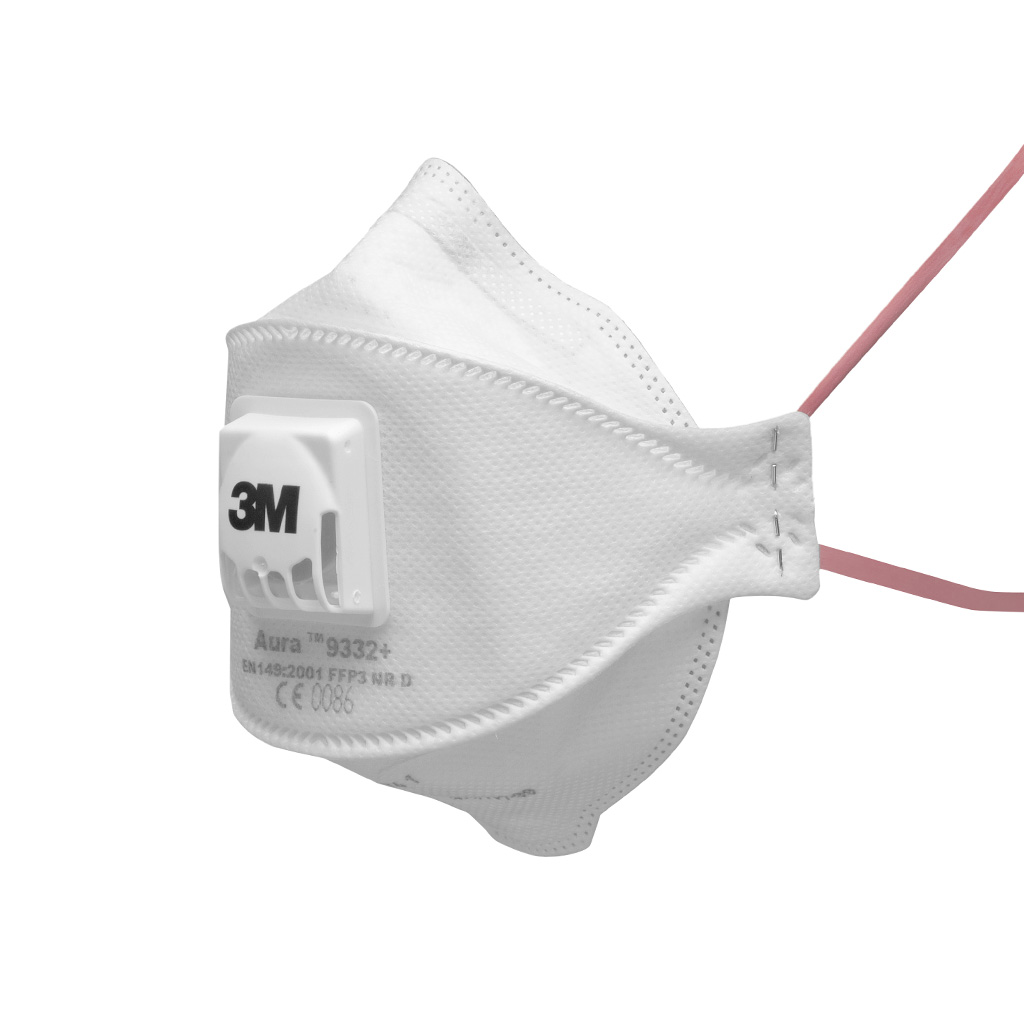 Mascarilla plegable FFP3 desechable Aura 9332+