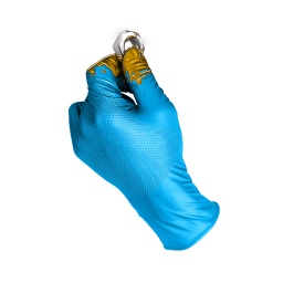 Guante desechable nitrilo escamado 580BL Grippaz (Paq. 50 uds)