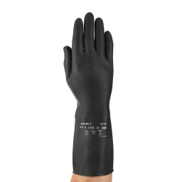 Guante látex flocado algodón protección química Alphatec 87-118